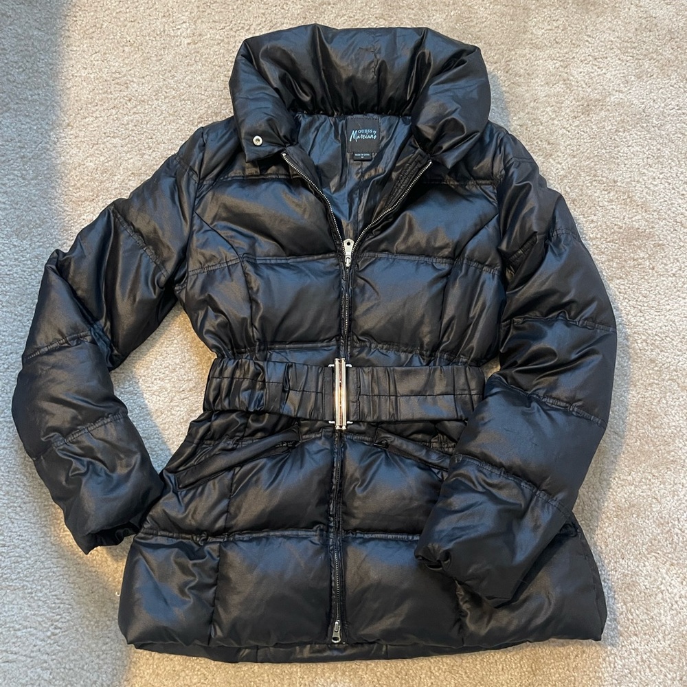Guess by Marciano black puffer jacket, size M